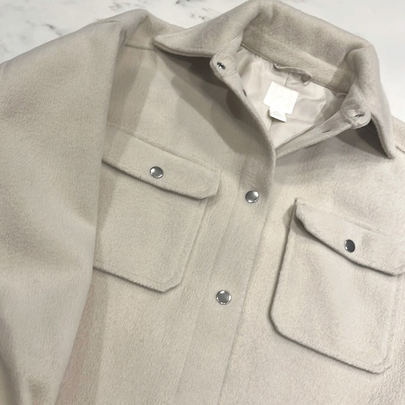 Shacket with snap closure (oversized) - Picture 1 of 6